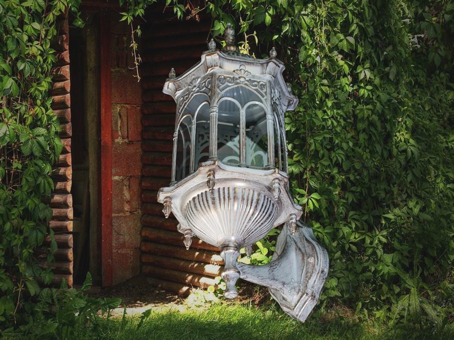 Садовый светильник в классическом стиле Белый/Патина (DJ018-M-W1 WH) - фото 3 Садовый светильник в классическом стиле Белый/Патина (DJ018-M-W1 WH) - фото 3