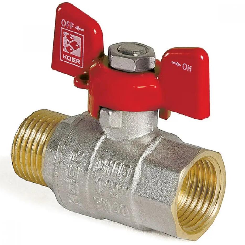 Кран шаровой KOER KR.218 KR0034 1/2" ВЗ бабочка (81382)