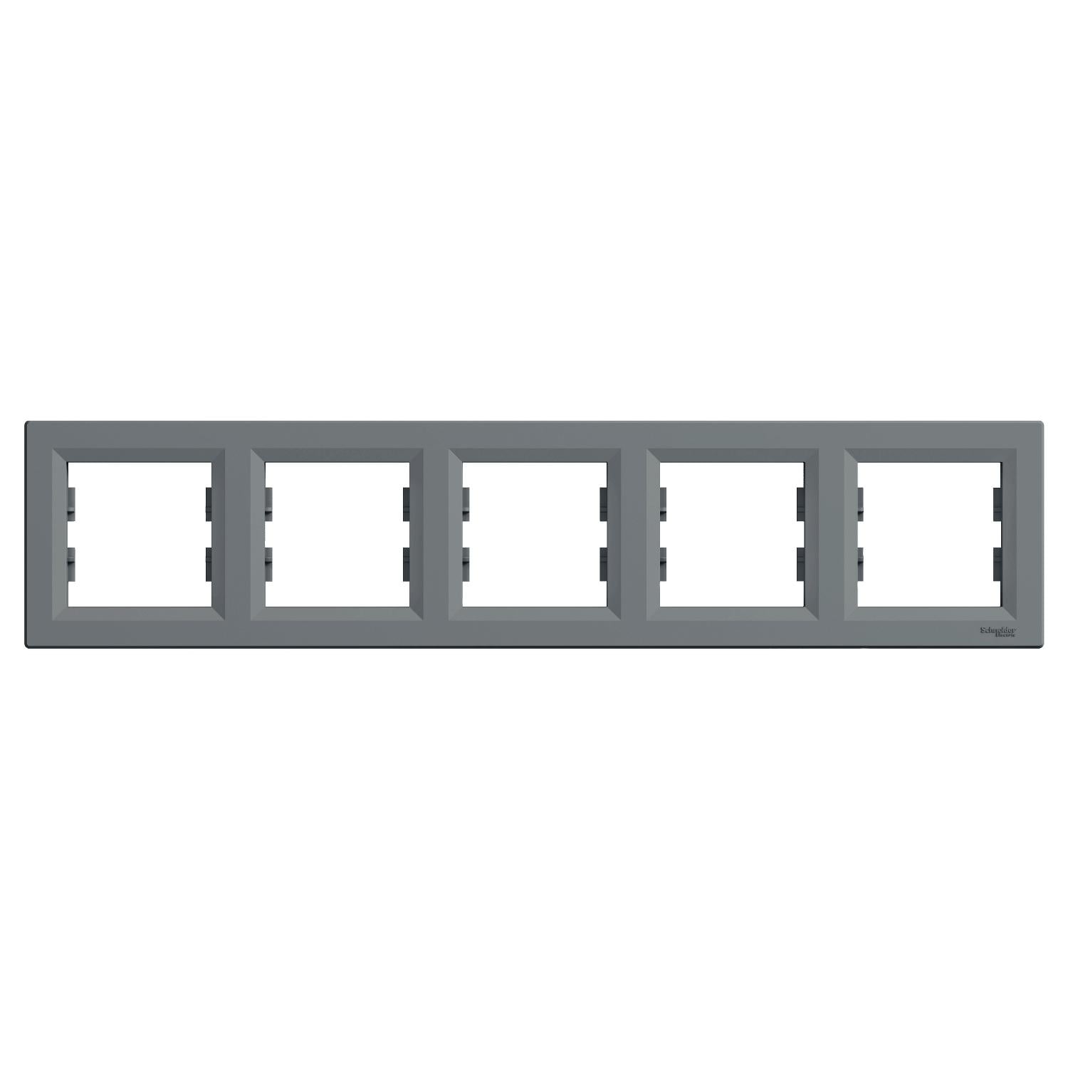 Рамка для розеток Schneider Electric пятиместная сталь (EPH5800562)