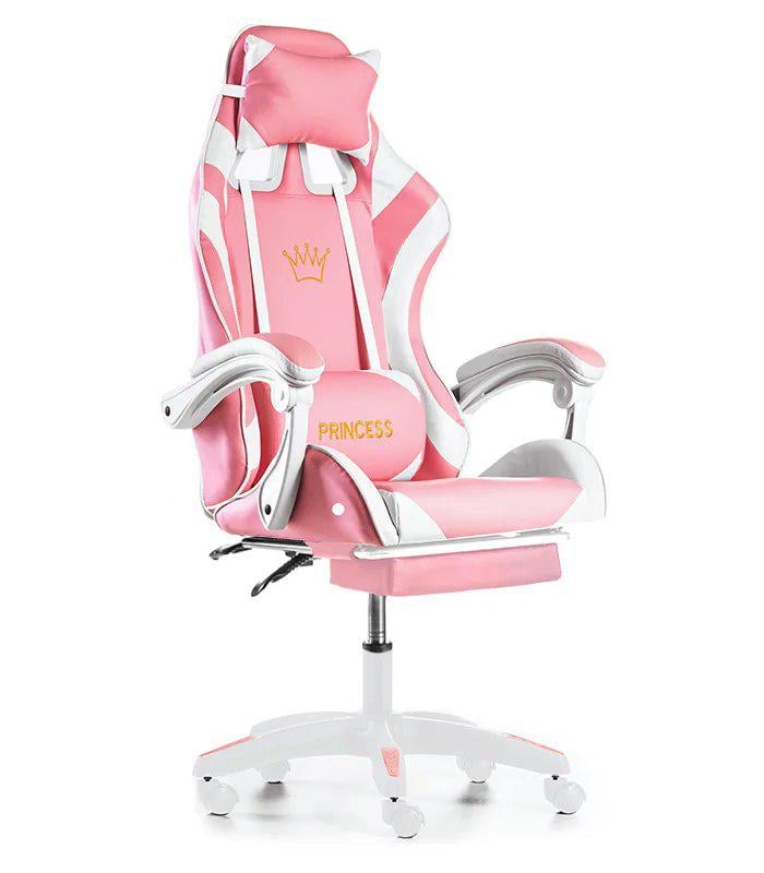 Кресло геймерское G845 с подставкой для ног Розовый (G846) - фото 1
