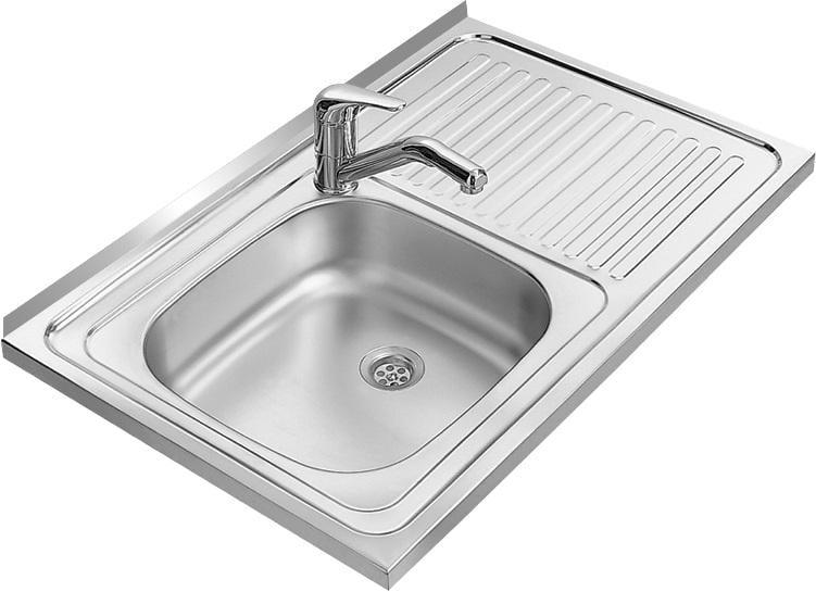 Мойка кухонная накладная KROMEVYE N119 L матовая