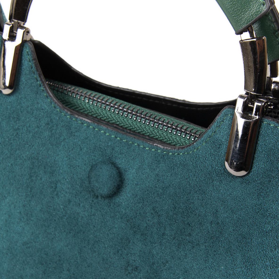 Женская модельная сумка из замша Fashion 3807 Зеленый - фото 3 Женская модельная сумка из замша Fashion 3807 Зеленый - фото 3