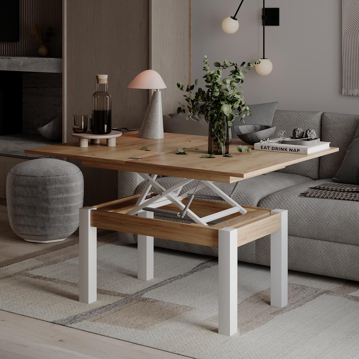 Журнальный стол трансформер B-Fly 900x550x600 мм Дуб крафт золотой (GATB09121200110) - фото 3 Журнальный стол трансформер B-Fly 900x550x600 мм Дуб крафт золотой (GATB09121200110) - фото 3