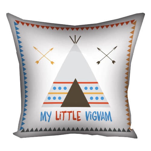 Подушка с принтом My little vigvam 50x50 см (5P_WL011_WH)