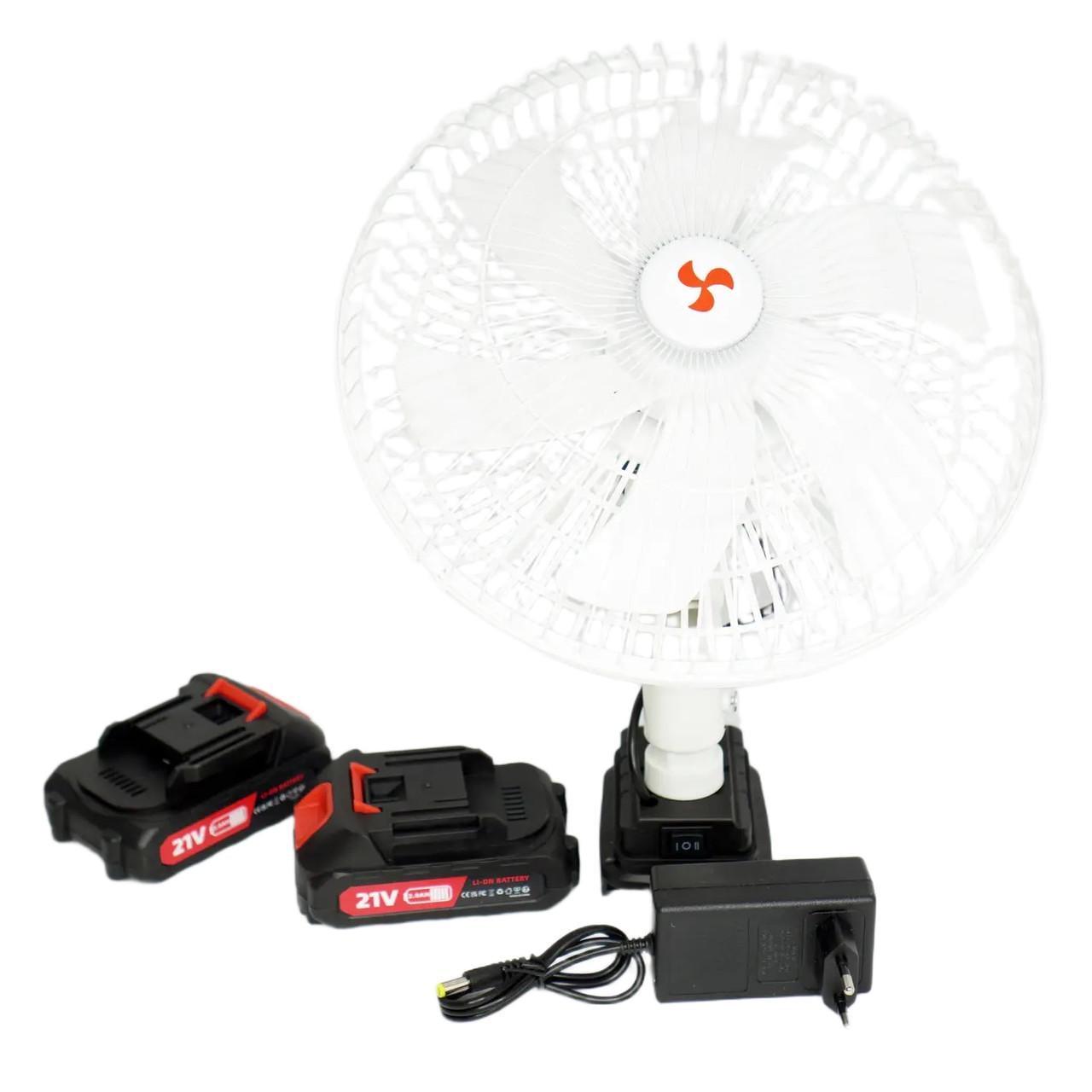 Вентилятор аккумуляторный RIAS VAP-12 12" 21V 2xАКБ White (3_06450)