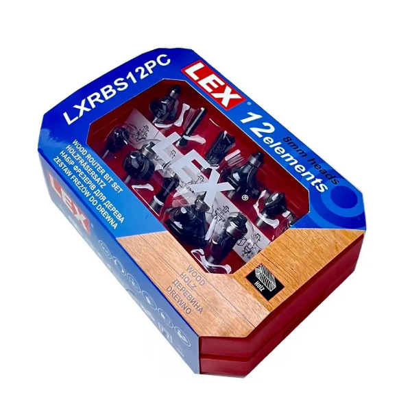 Набор фрез по дереву LEX LXRBS12PC 12 шт.