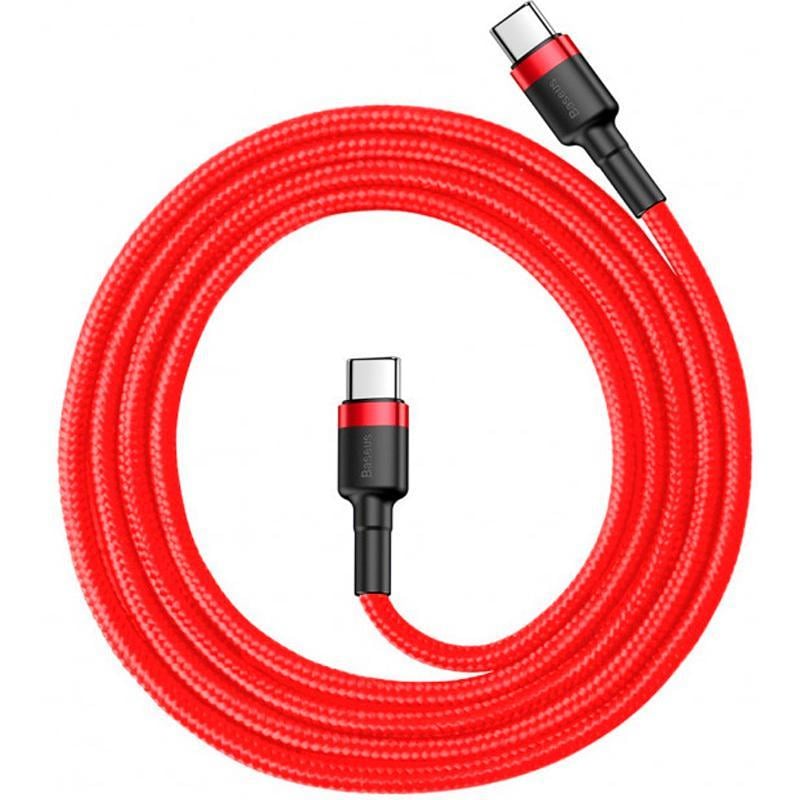 Кабель Baseus CATKLF-G09 Cafule Cable Type-C to Type-C 20V 3A 1 м Red