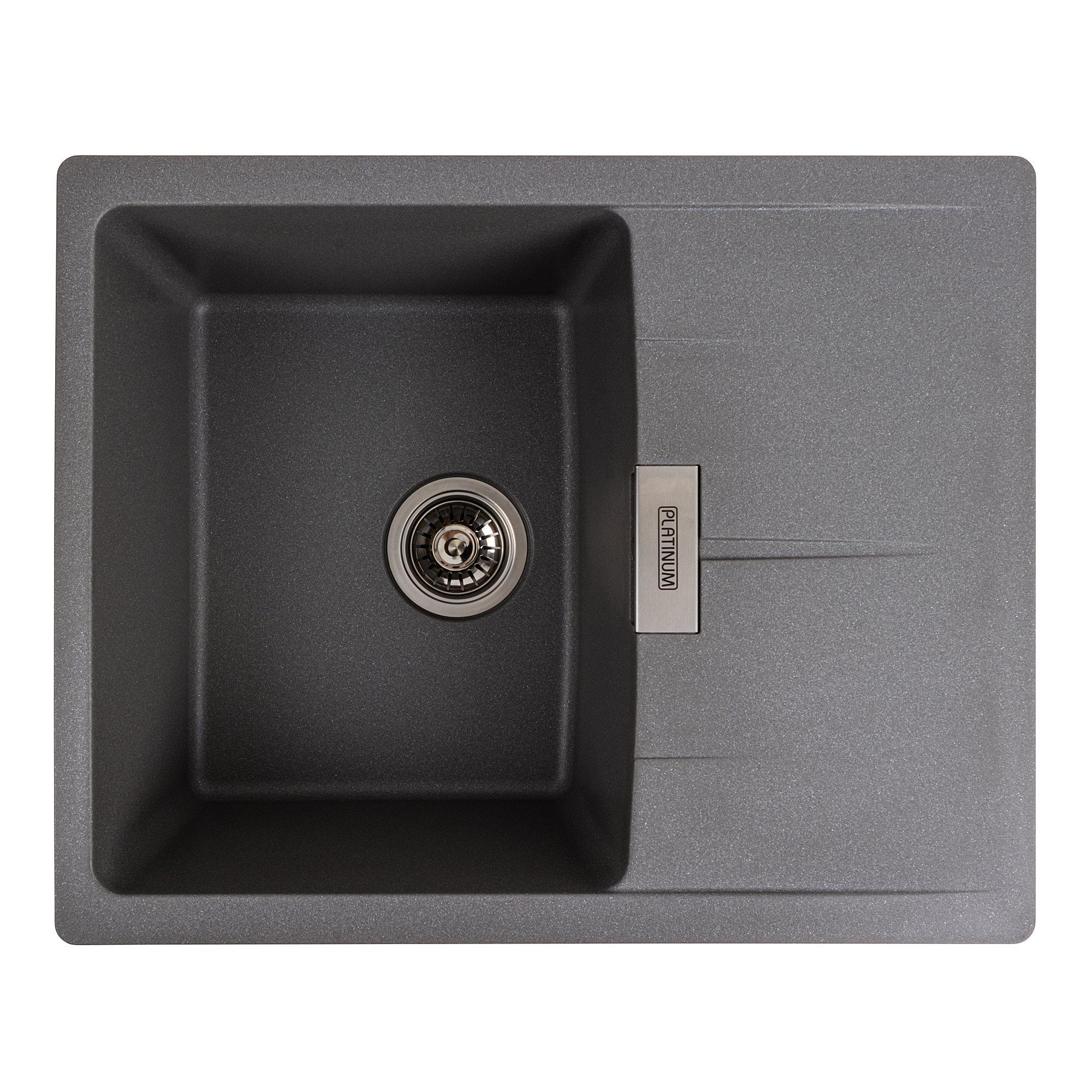 Мойка для кухни гранитная Platinum 6250 ZIRKONE матовая Серый муссон - фото 1 Мойка для кухни гранитная Platinum 6250 ZIRKONE матовая Серый муссон - фото 1