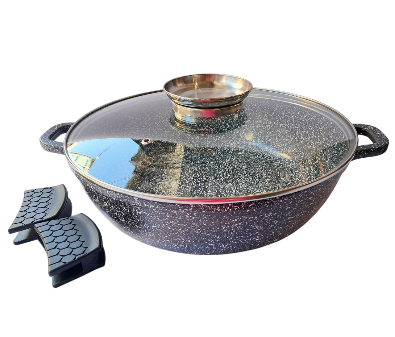 Сотейник Styleberg із гранітним покриттям 28 см 4,1 л Чорний (st-1463) Сотейник Styleberg із гранітним покриттям 28 см 4,1 л Чорний (st-1463)