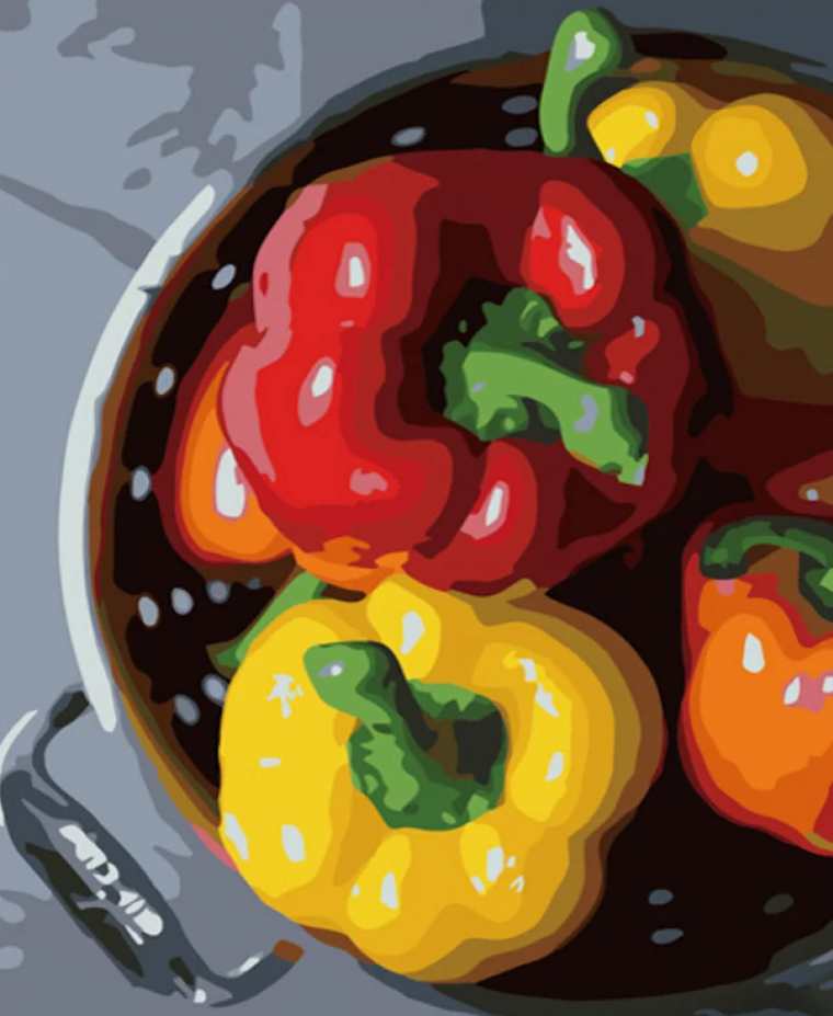 Картина по номерам Strateg Паприка 40x50 см (GS767)