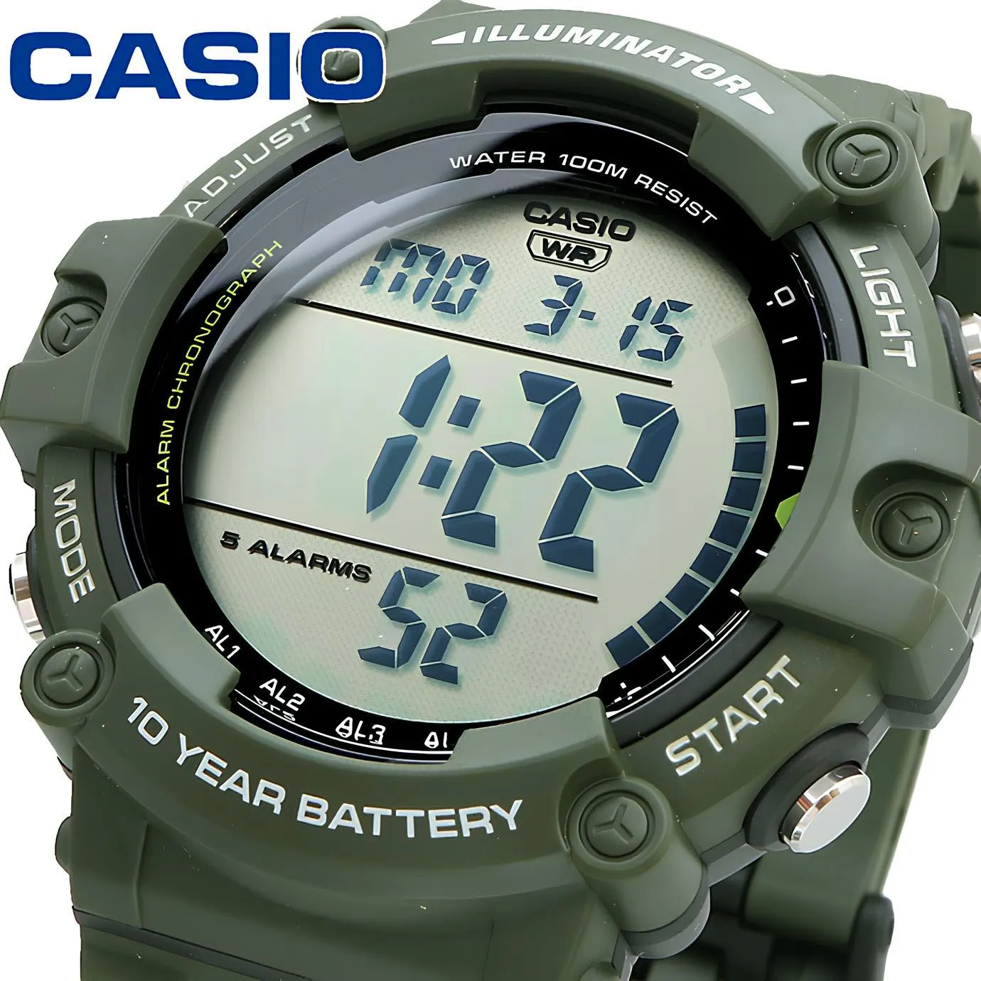 Годинник водонепроникний чоловічий Casio AE-1500WHX-3A (1141-0085) - фото 6