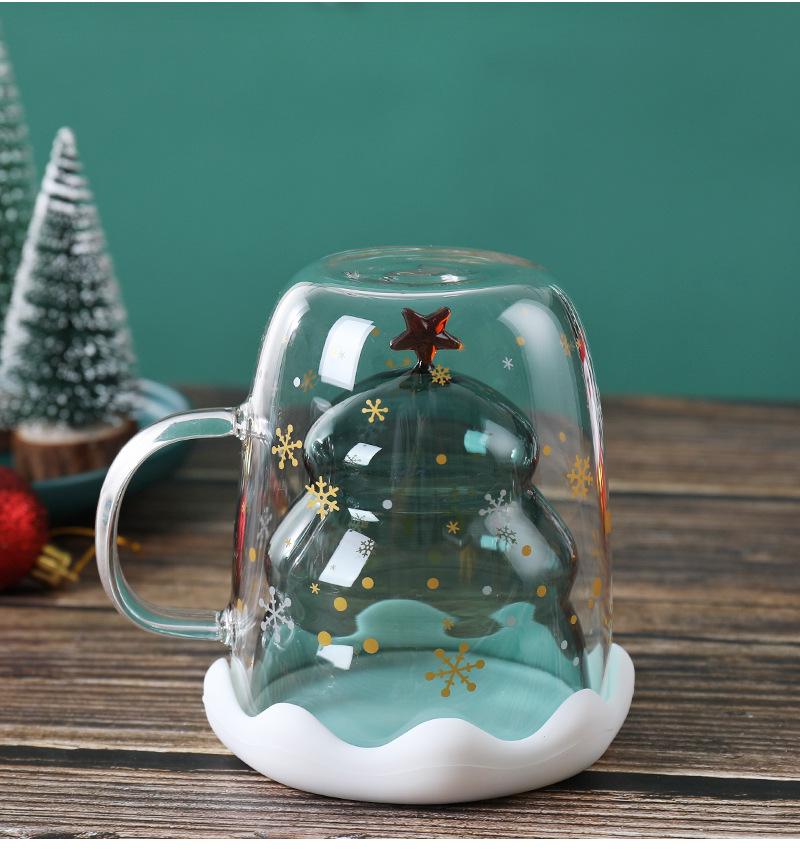 Чашка с крышкой Елочка праздничная 300 мл (20241004) - фото 2