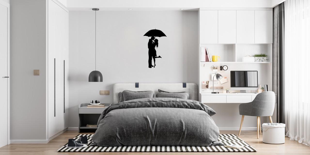 Декоративное панно на стену Upwood Decor Lovers Under An Umbrella 119х70 см Black (1525082755)