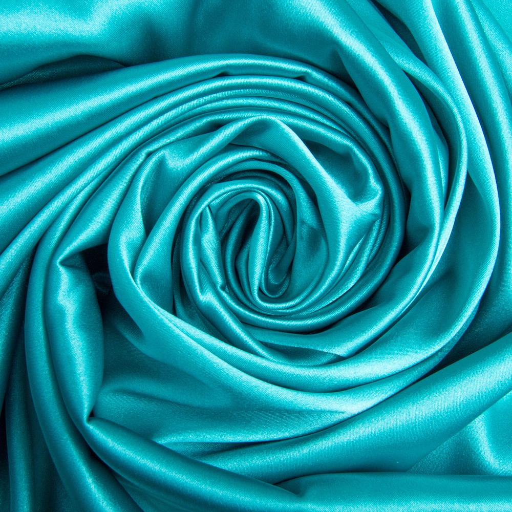 Ткань плательная Атлас Монако 145 гр/м2 150 см Бирюза (26175)