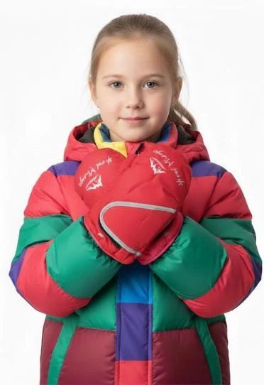 Детские зимние перчатки лыжные непромокаемые возраст 3-5 лет р. 12 Красный (FFM0000170)
