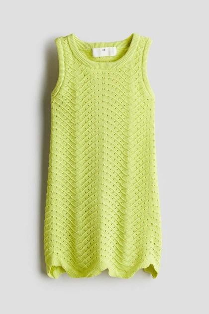 Платье H&M 1275533 122-128 см Салатовый