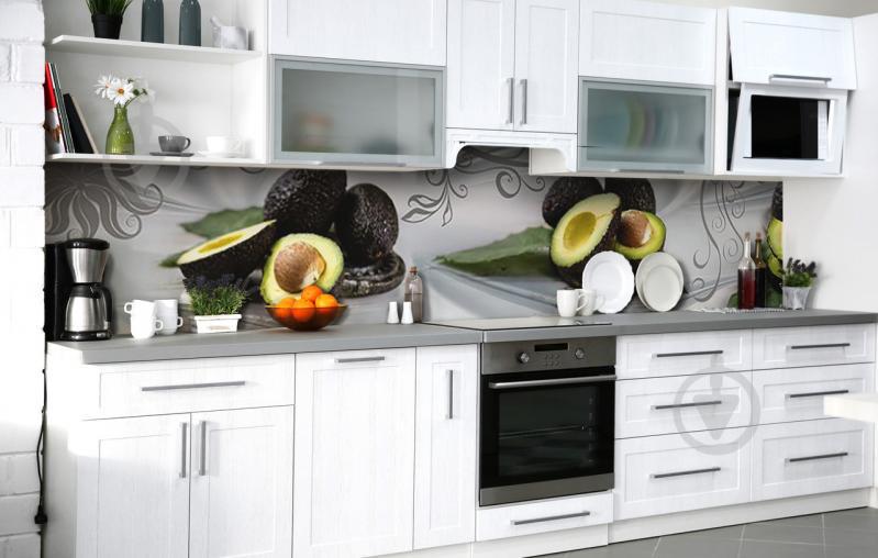 Скинали на кухню Zatarga «Авокадо хасс» 650х2500 мм виниловая 3Д наклейка кухонный фартук самоклеящаяся