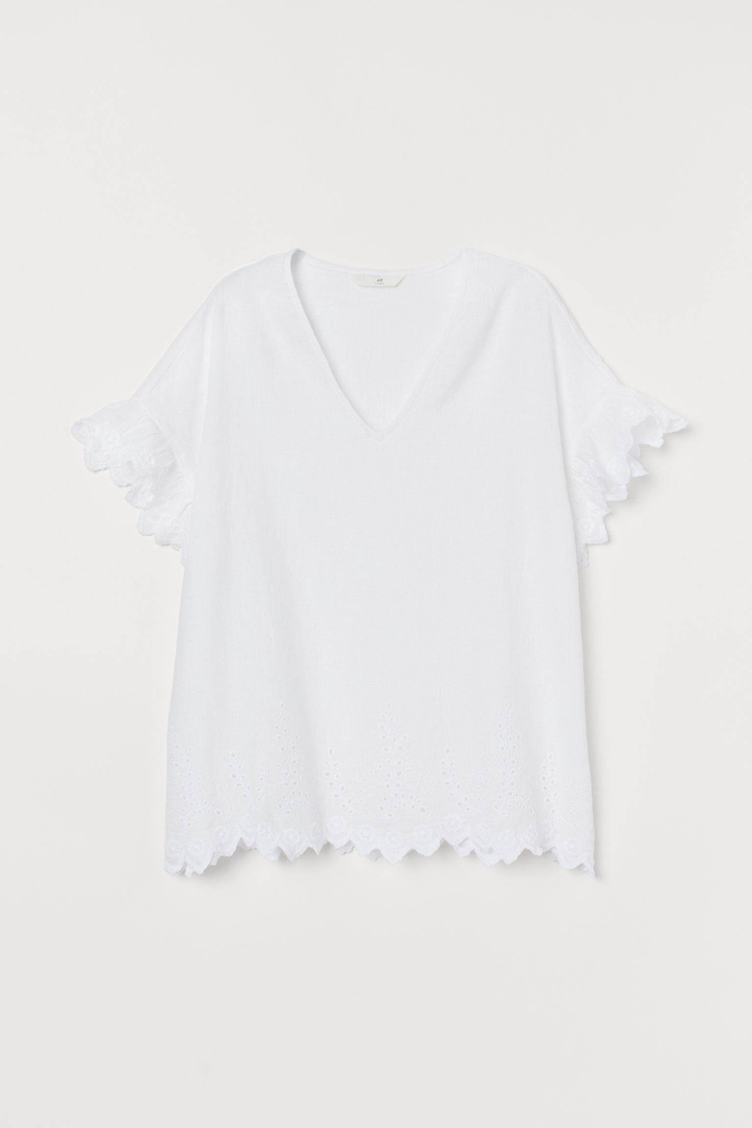 Блуза H&M р. 34 Белый (4077648880)