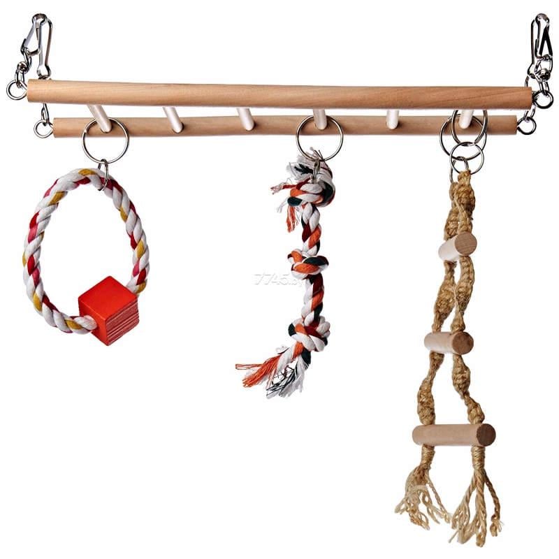 Мост для грызунов Trixie Suspension Bridge подвесной мост с игрушками 29x25x9 см (6274)