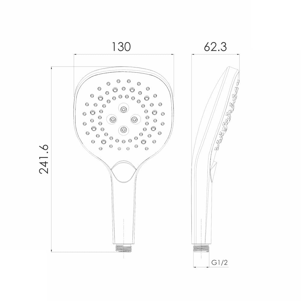 Душова лійка Imprese SPR370Q f03600101DQ з кнопкою 130 мм Хром (173673) - фото 2