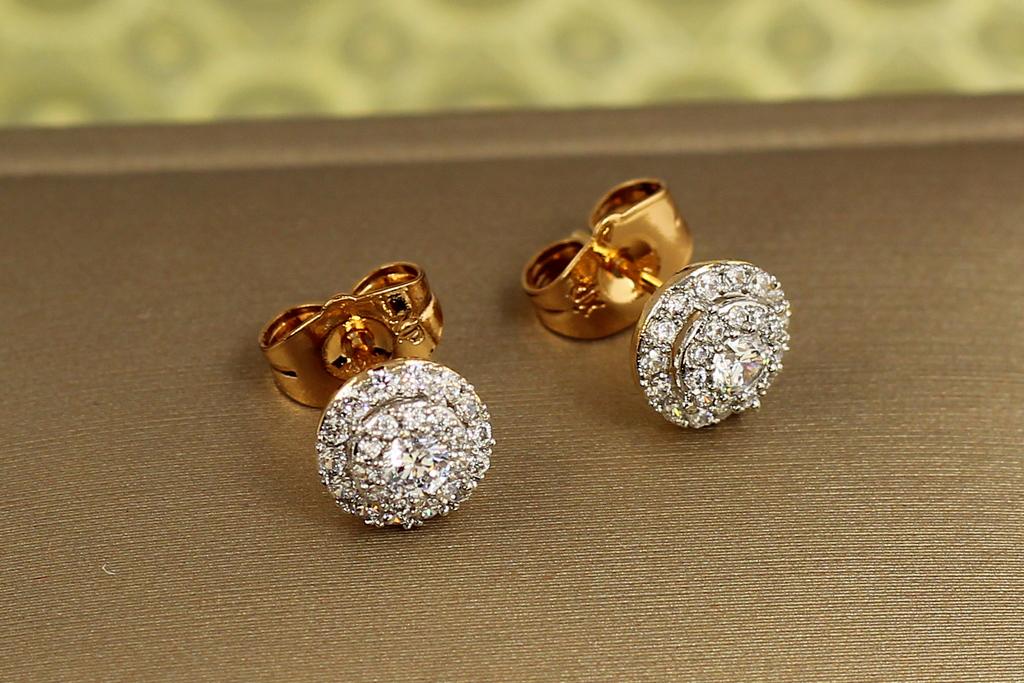 Серьги-гвоздики Xuping Jewelry Гиза с родием 8 мм Золотой (30872059)