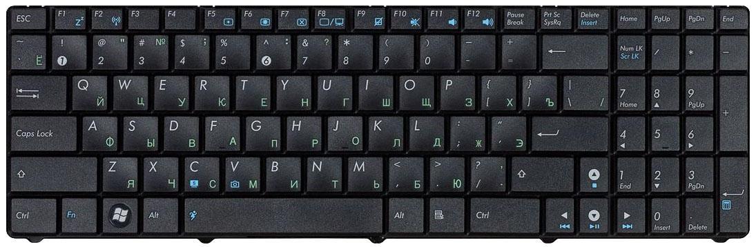 Клавиатура для ноутбука Asus K50/K60/K70 Black