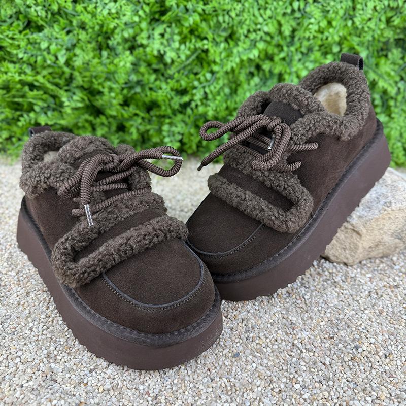 Уггі жіночі замшеві на платформі Е-0070987-41 p. 39 25 см Коричневий (114322797)