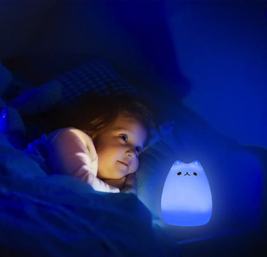 Ночник силиконовый детский Котик 7 режимов - фото 5