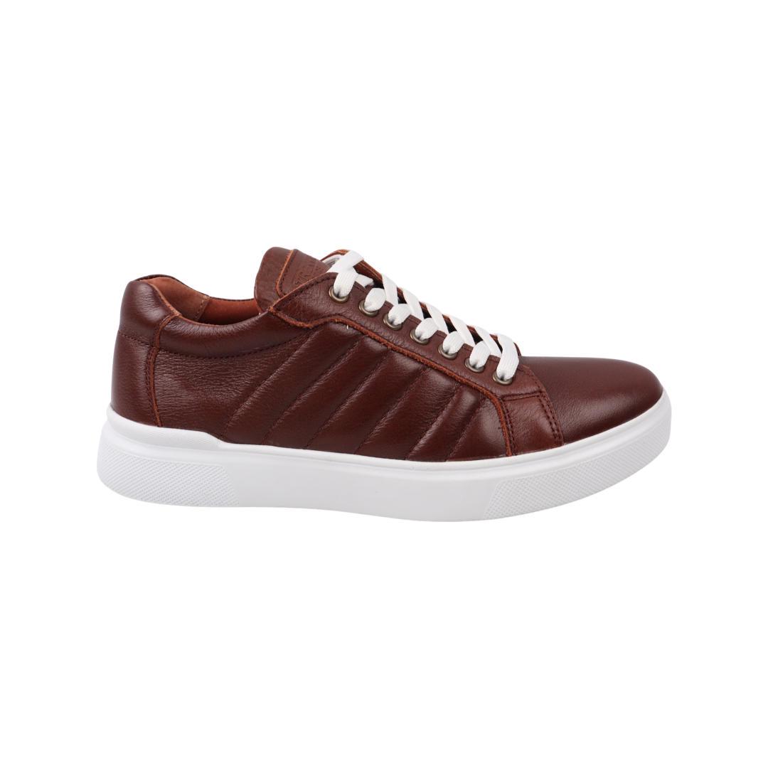 Кеди чоловічі Maxus shoes зі шкіри р. 40 Коричневий (80-21DTC) - фото 3