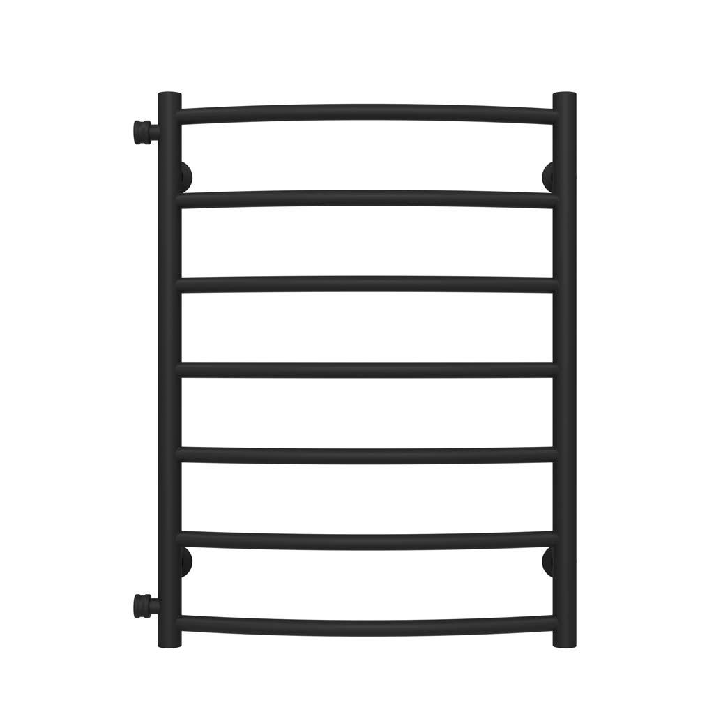 Полотенцесушитель водяной Deffi Классик П7 боковое левое подключение нержавеющая сталь 500х700 мм Черный (C.DK.70.50.7.BB)