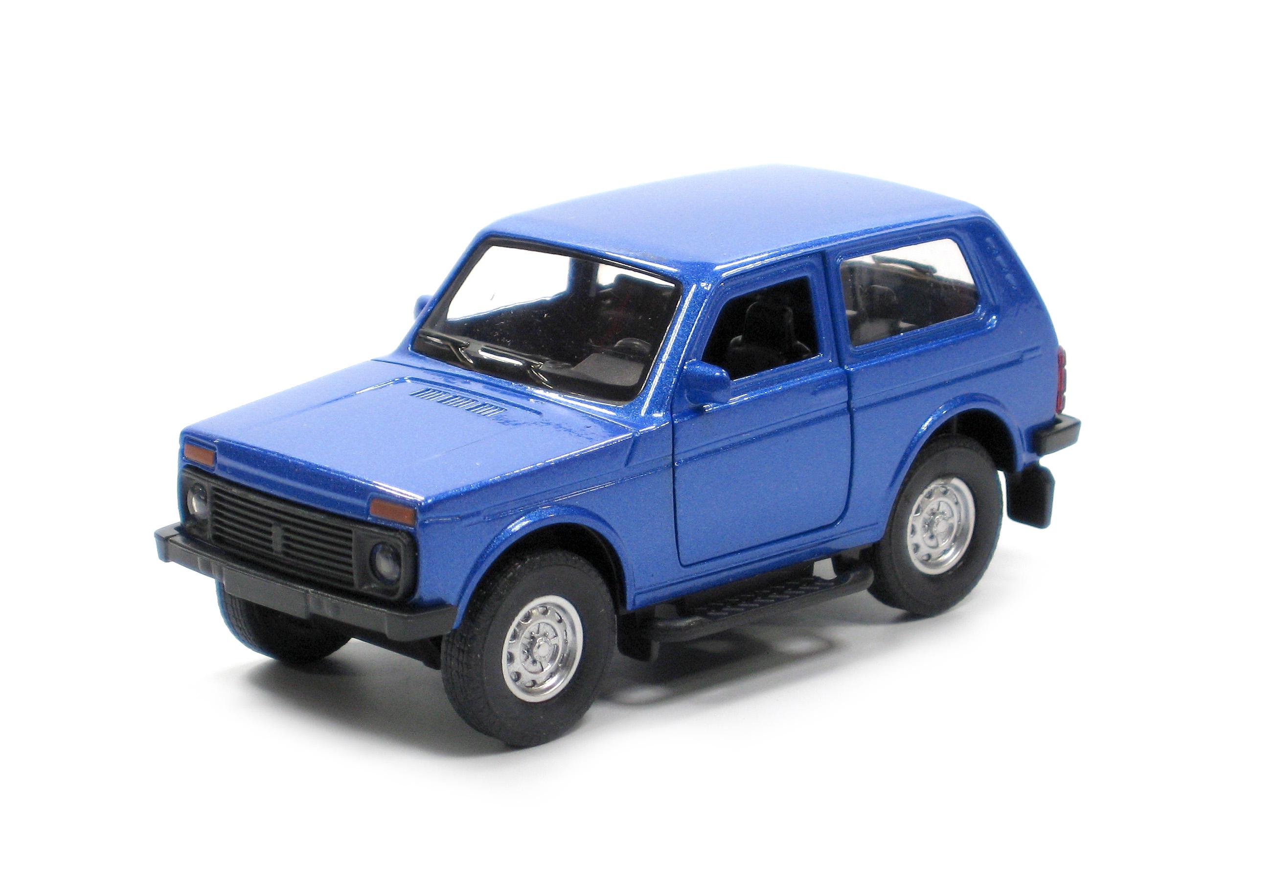 Модель металлическая Автопром ВАЗ 21214 НИВА 1: 32-36 (3277 Blue)