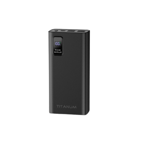 Повербанк TITANUM TPB-728S-B 30000 mAh 22,5W QC+PD Черный