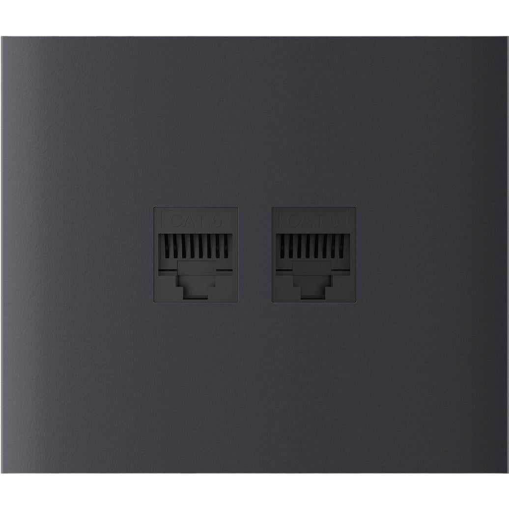 Панель центральная для встроенной интернет-розетки Ajax CenterCover LAN Vertical Graphite (17197)