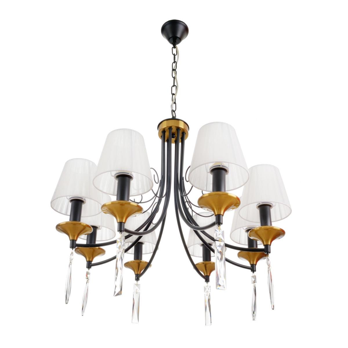 Люстра Brille BKL-722S/8 E14 BK+ANB Чорний/Золото