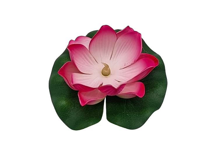 Искусственное растение Лилия для декорации водоемов d 10 см Розовый/Белый (438601191)