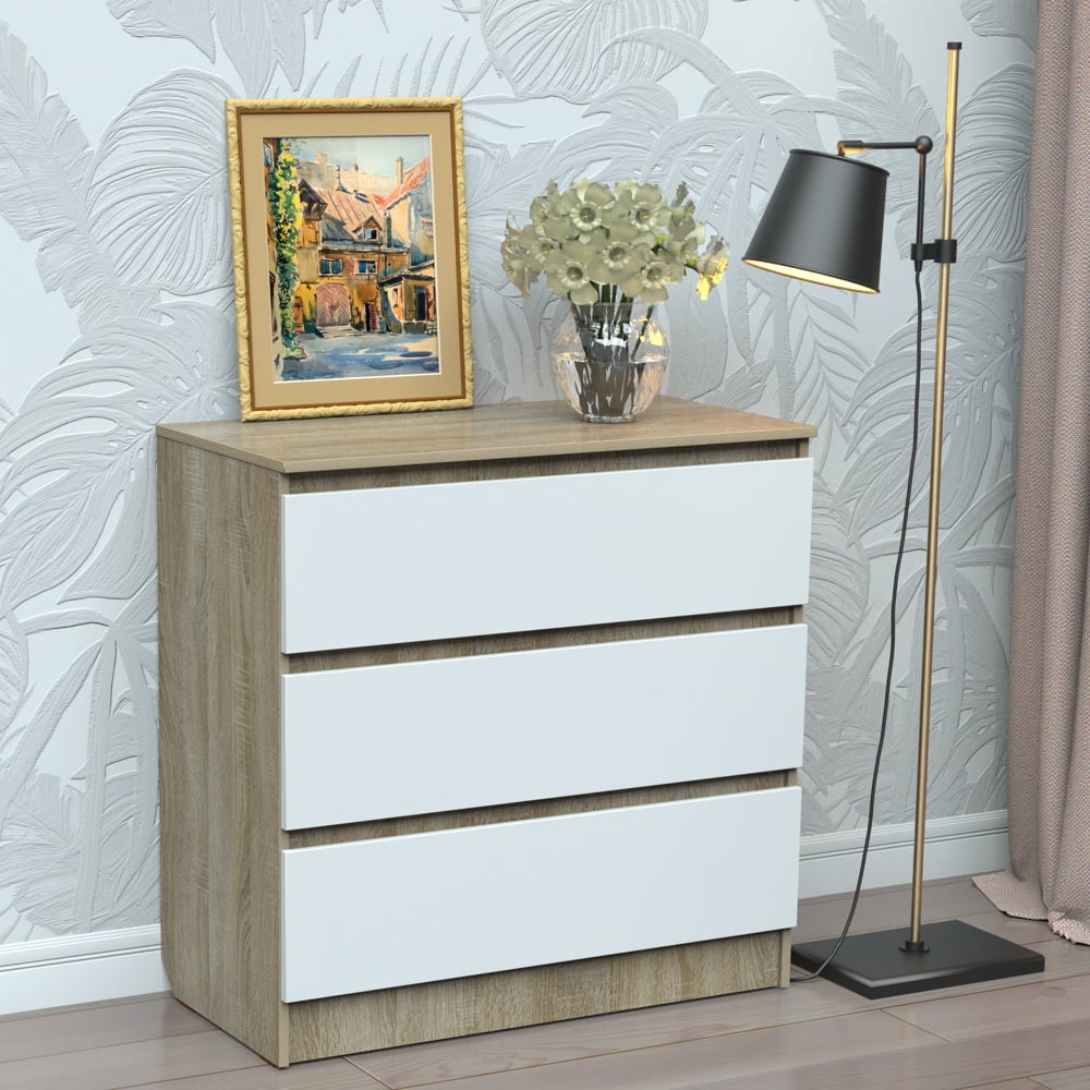 Комод Тиса Мебель 301 Дуб сонома/Белый (9003101) Комод Тиса Мебель 301 Дуб сонома/Белый (9003101)