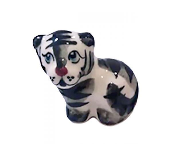 Статуэтка тигренок Пупс гжель 119289 Черный