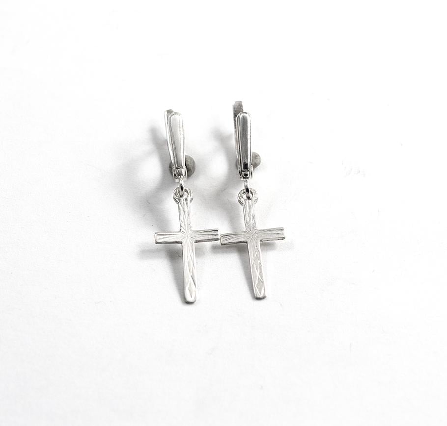 Сережки Maxi Silver 8732 Хрестики (88732)