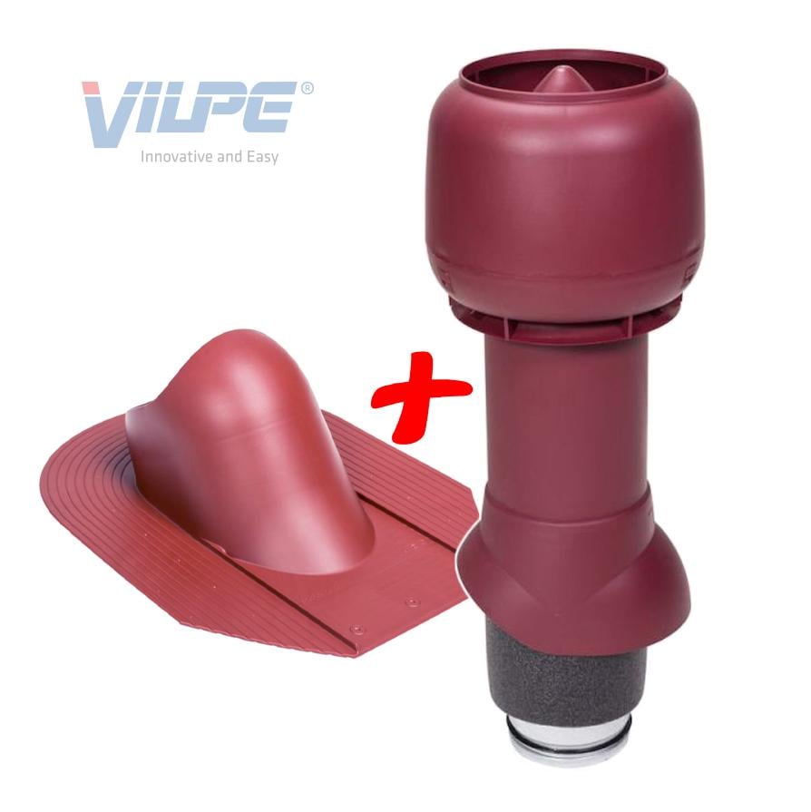 Вихід вентиляційний Vilpe для бітумної черепиці утеплений Ø 125 мм 500 мм 3009 Червоний (29905118) - фото 2 Вихід вентиляційний Vilpe для бітумної черепиці утеплений Ø 125 мм 500 мм 3009 Червоний (29905118) - фото 2