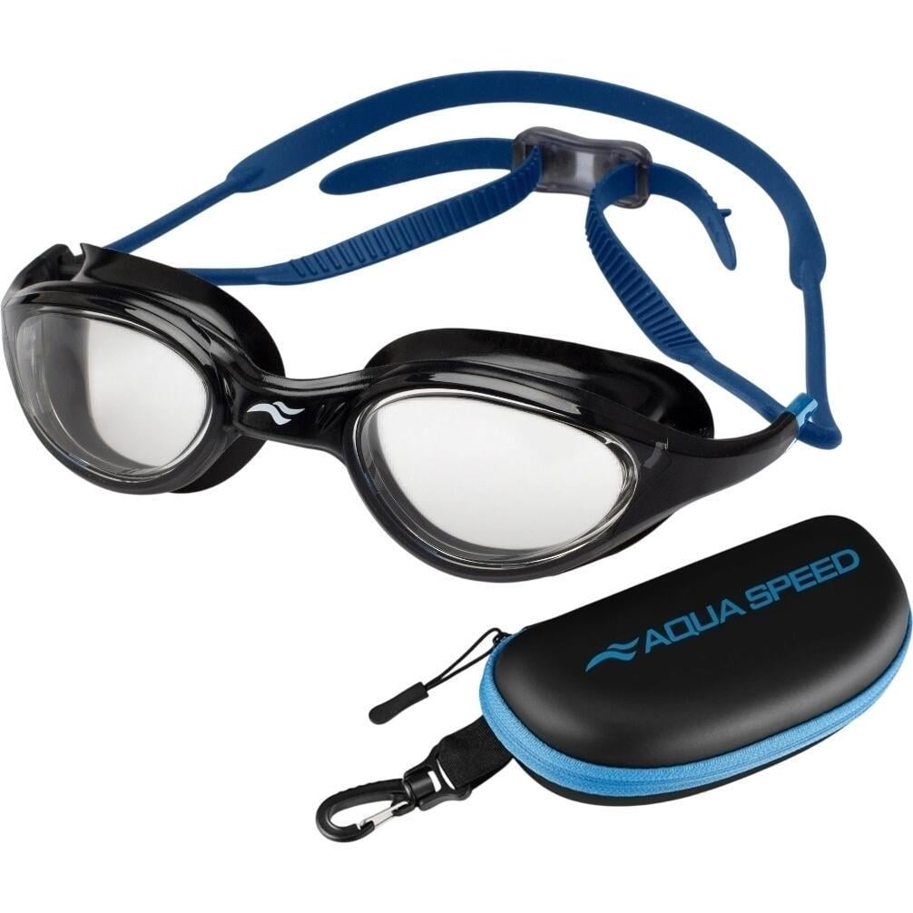 Очки для плавания с чехлом Aqua Speed ​​VORTEX VISION+CASE Черно-синий (230-17)
