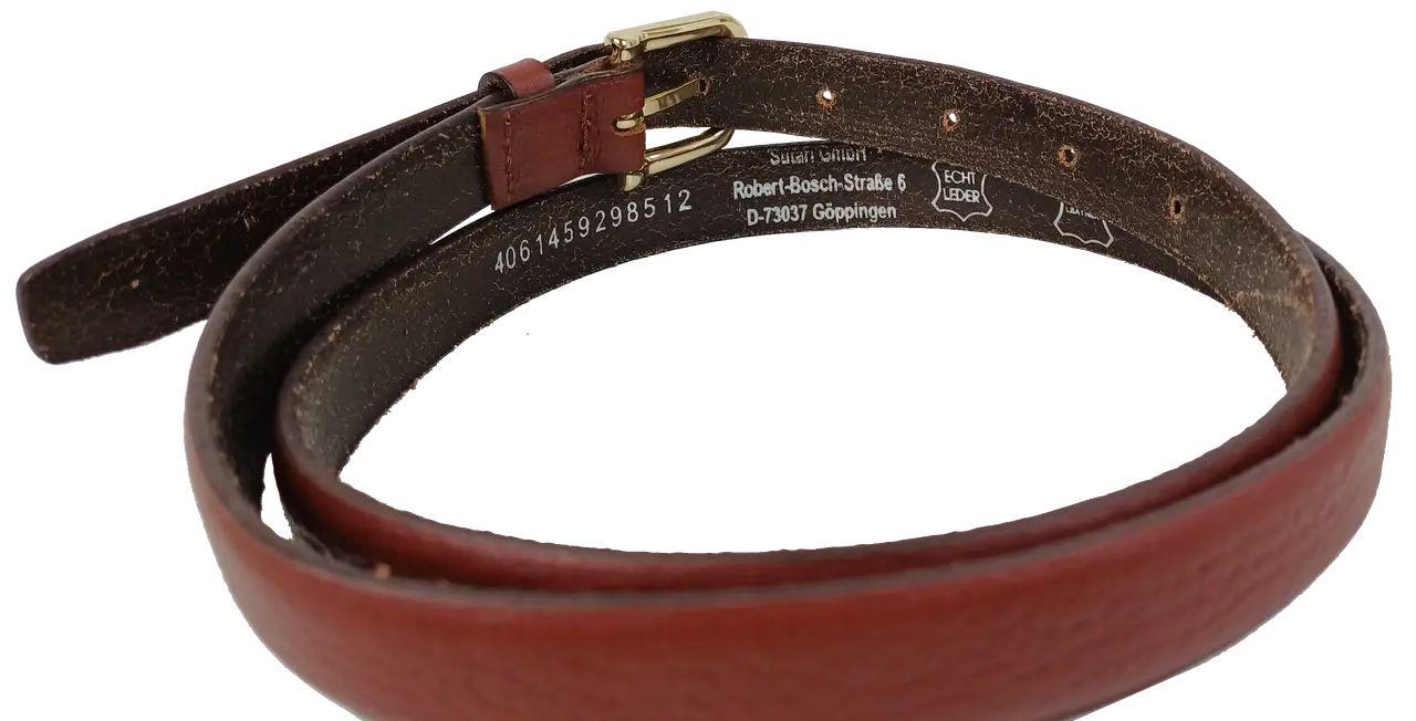 Ремінь жіночий LS натуральна шкіра 105х1,8 см Бордовий (4061459298512) - фото 2 Ремінь жіночий LS натуральна шкіра 105х1,8 см Бордовий (4061459298512) - фото 2