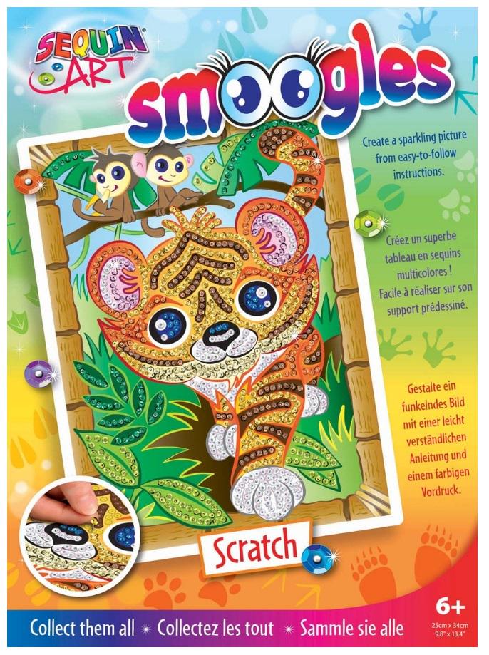 Детская картина из блесток Sequin Art Smoogles Тигр 25х34 см от 6 лет (SA1815)