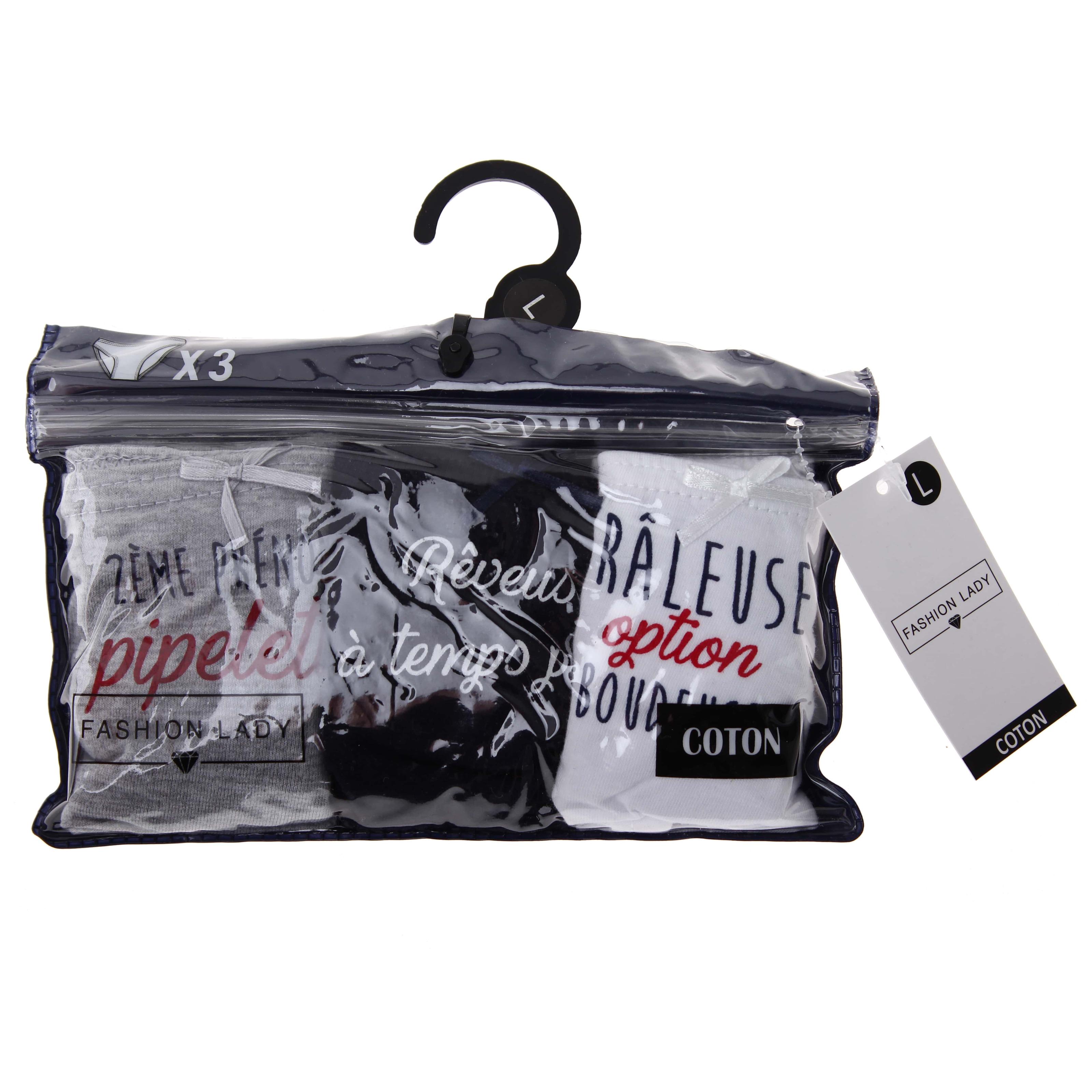 Трусики-слип Fashion Lady Slips-X3-Femme 3-pack M White/Blue/Gray (12890185-1)