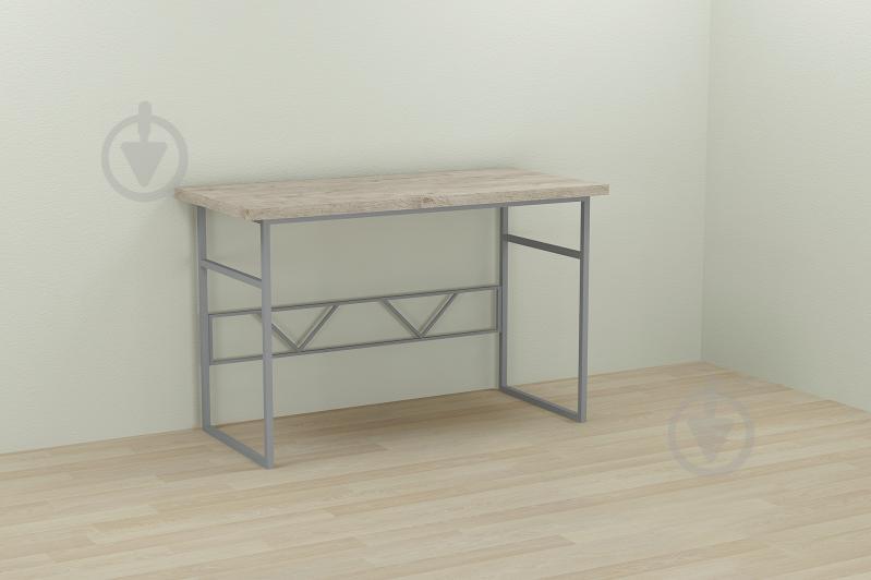 Компьютерный стол Ferrum-decor Раян 75x140x70 серый ДСП Дуб Шервуд 32мм