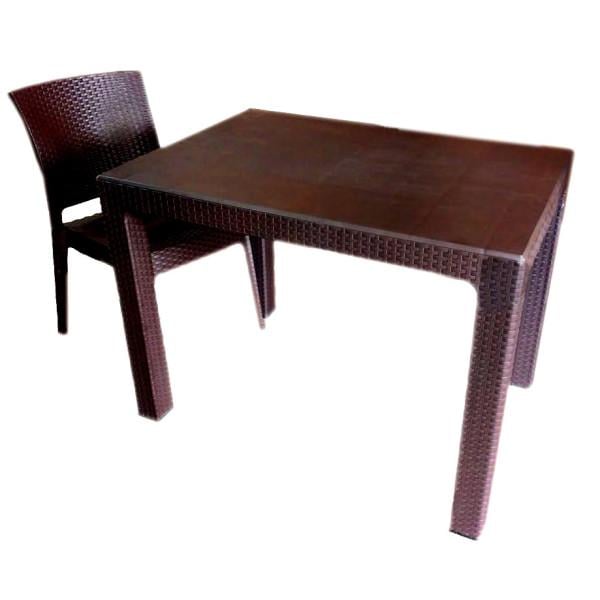 Стіл садовий Лорі пластиковий 100x70 см Коричневий (loribr) - фото 2