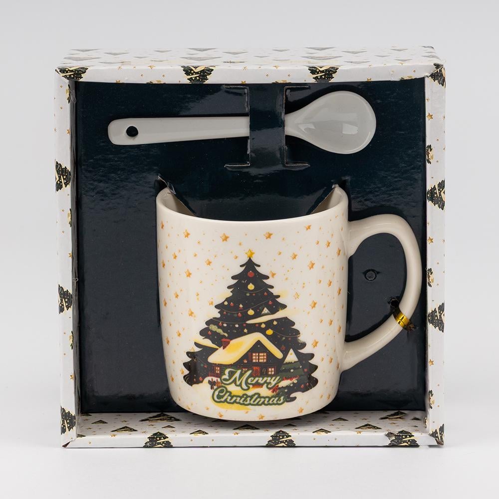 Чашка з ложечкою Merry Christmas 200 мл (9250-018) - фото 3 Чашка з ложечкою Merry Christmas 200 мл (9250-018) - фото 3