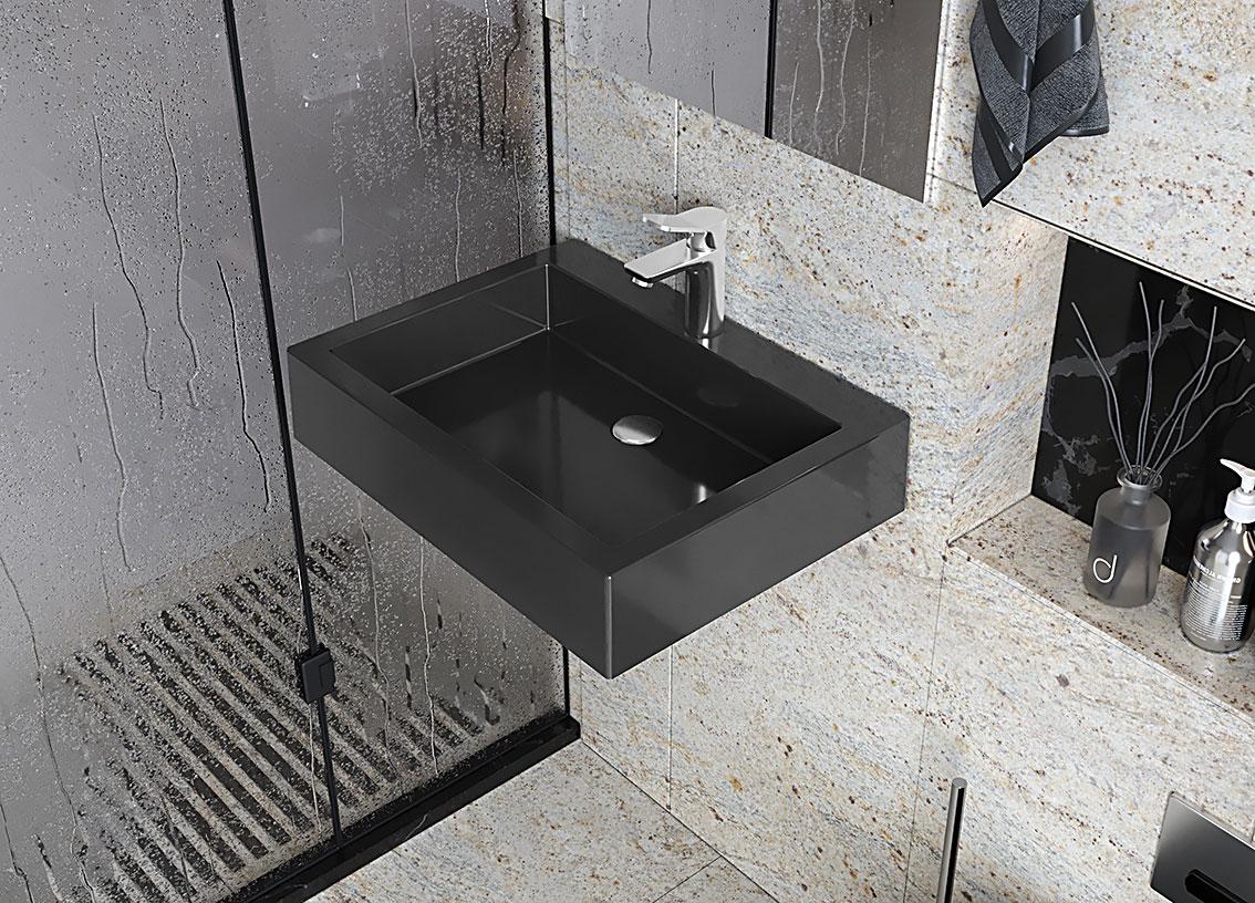 Умывальник подвесной Luxor Presto 60 Black (33742574)