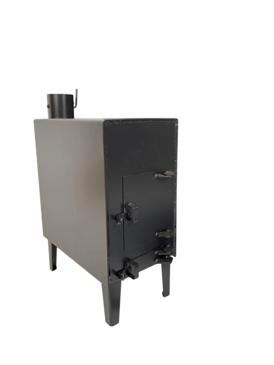 Буржуйка отапливаемая с шибером и ножками на дровах 6 кВт сталь 4 мм (BP-60)