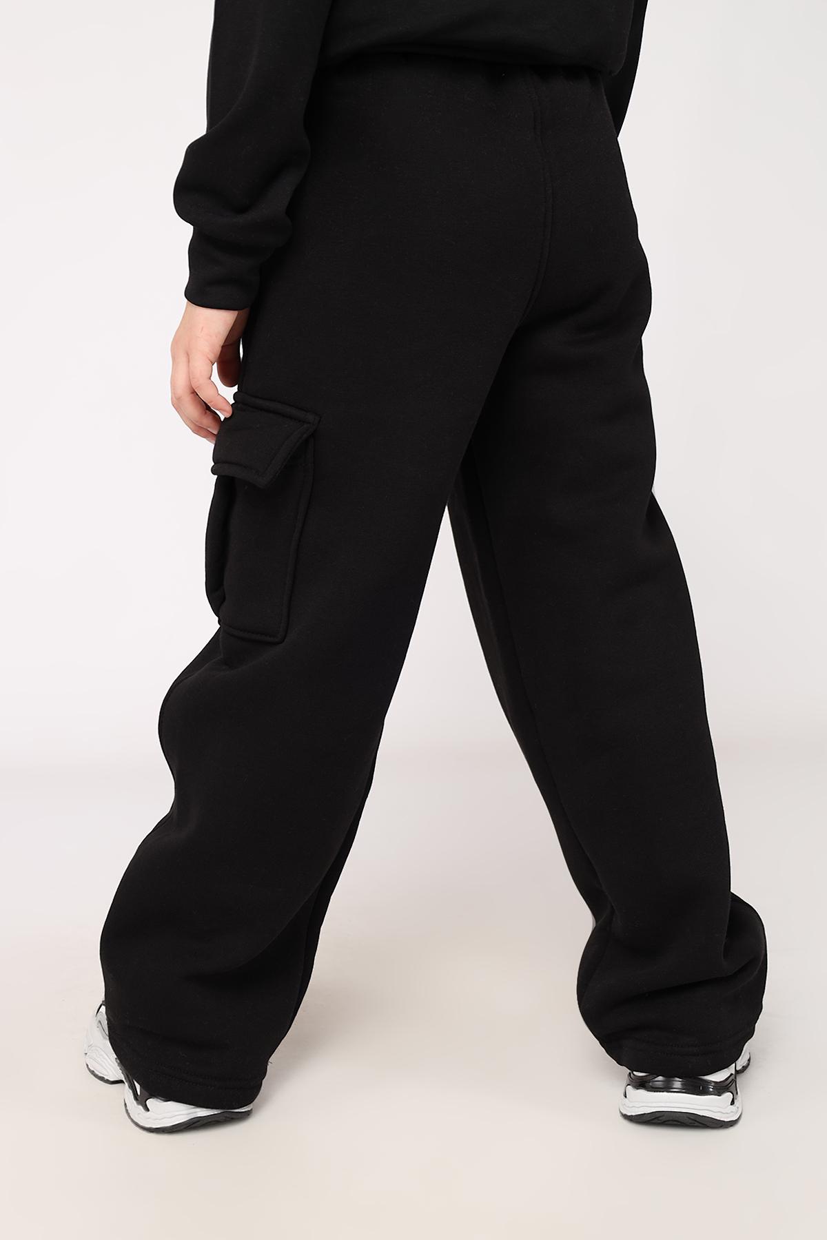 Брюки спортивные для девочки 116 см Черный (ЦБ-00284800)