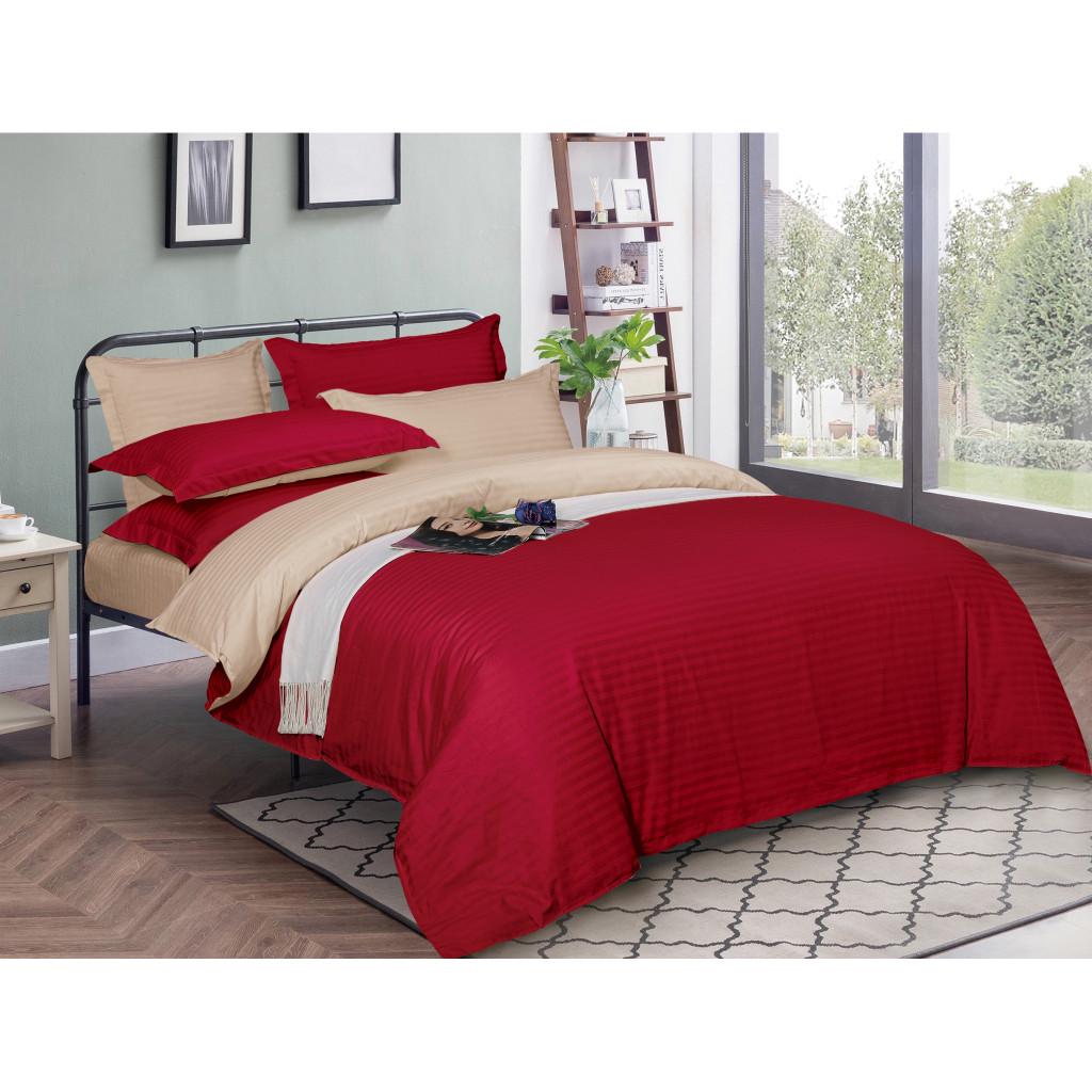 Комплект постельного белья MirSon Satin-Stripe 30-0018+30-0004 Jenadi 143х210 см полуторный (2200005262665)